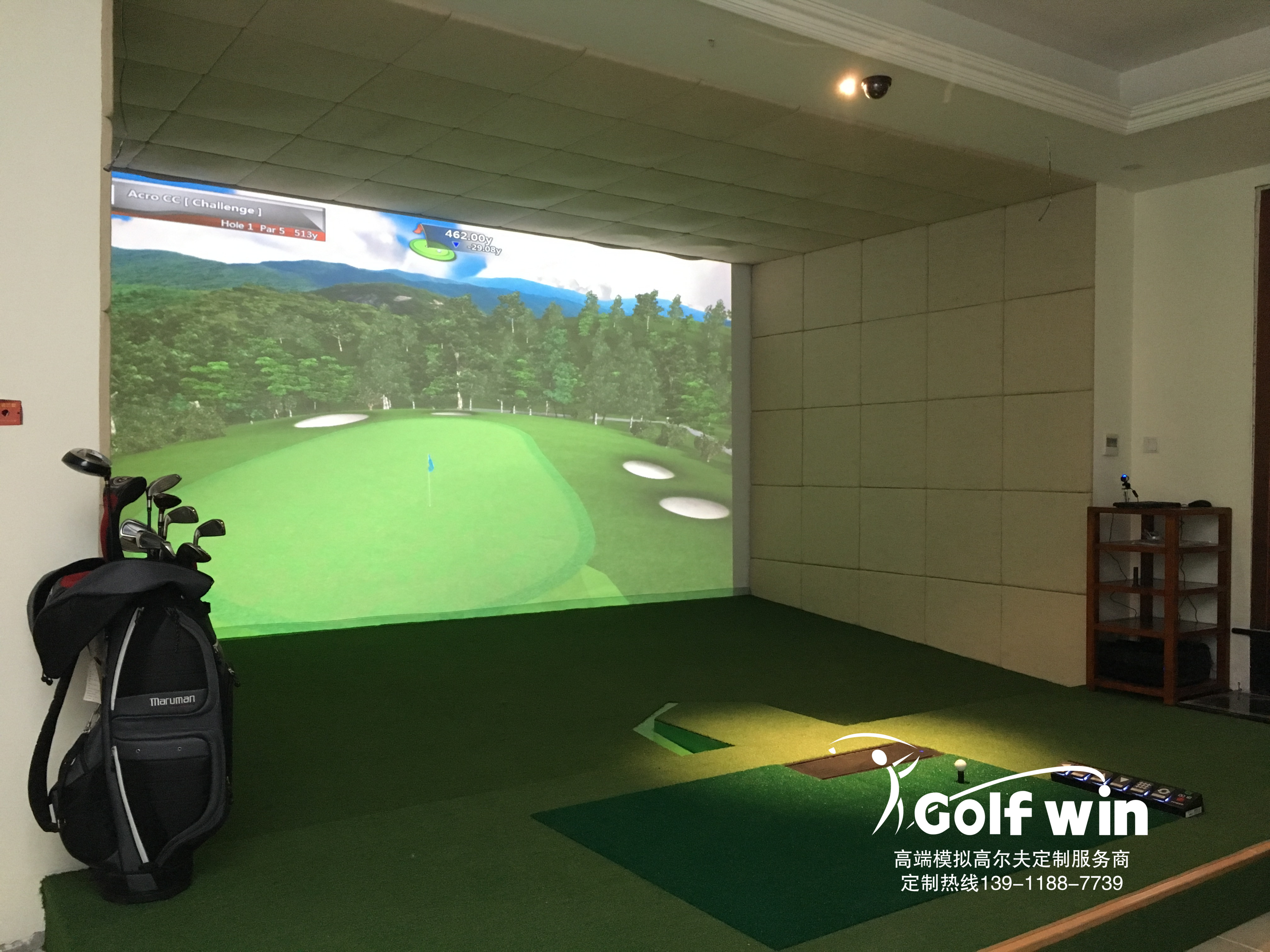 喜報(bào)：北京潤(rùn)澤莊園某別墅室內(nèi)高爾夫驗(yàn)收